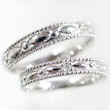 ダイヤモンド プラチナ 結婚指輪 ペアリング マリッジリング ペア 2本