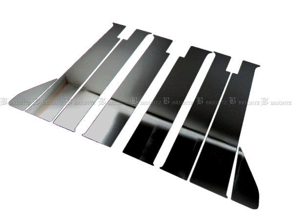 BRIGHTZ エブリイバン DA17V 超鏡面ステンレスブラックメッキピラーパネル 8PC バイザー有用 PIL−BLA−039の通販は 5,860円