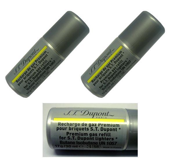 複数回注入型 新品正規品 デュポン(S.T.Dupont)ライター専用ガスボンベ(黄色 金色 ゴールド イエロー）2本セット☆おまけブラシ付き！の通販は 6,205円