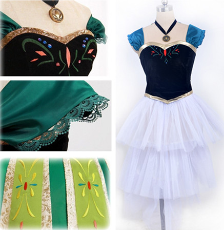 【専用ページ】えむず様 アナ ドレス Disney アナと雪の女王 ドレス コスプレ衣装 刺繍(女性XXS/XS/S