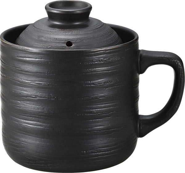 tenten　新品　陶器　陶芸作家　黒のどんぶり2個 376 瀬戸焼（愛知県） 【瀬戸焼】 彫十草（黒） 多用丼〈1個〉 |皿や