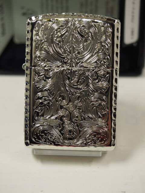 在庫人気Zippo アラベスク（5面彫刻）唐草・Armor プラチナ　アーマー KING2-PT 新品 その他