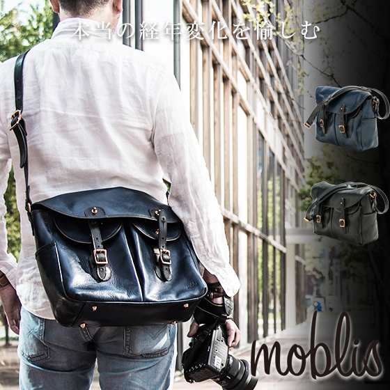 ショルダーバッグ ビジネスバッグ メンズ 斜めがけ 本革 イタリアン レザー Moblis カメラバッグ 肩掛けバック の通販はau Pay マーケット 男のこだわりshop