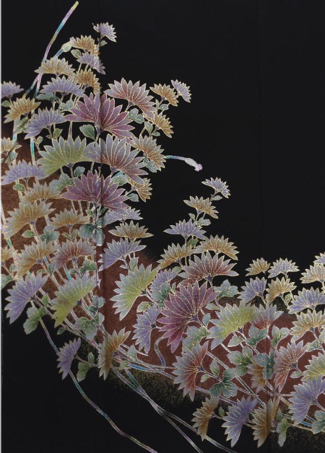 黒留袖 お仕立上がり 洗える 袋帯 長襦袢 3点セット 金彩古典菊 フリー