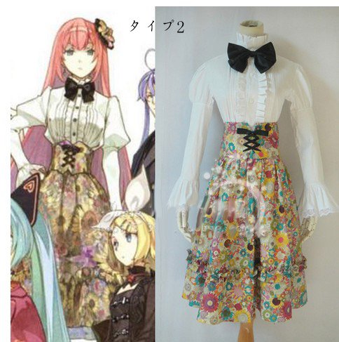 VOCALOID ボーカロイド  巡音ルカ Bad End Night タイプ2   風 コスチューム コスプレ衣装+ウィッグセット  オーダーメイド対応可能 VOCALOID ボーカロイド 巡音ルカ Bad End Night タイプ2 風