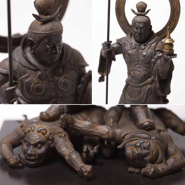 仏像「毘沙門天」 (送料無料,卓上ミニ仏像,仏像フィギュア,手のひらサイズ,ミニ仏像,ポリストーン,TanaCocoro,掌)の通販は