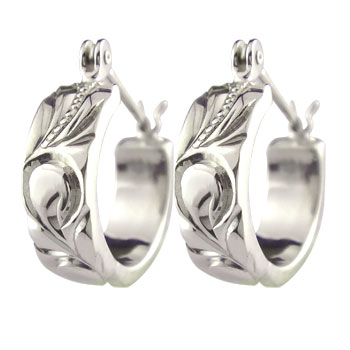 ハワイアン ピアス フープピアス ホワイトゴールドk18 フラワー 手作りピアス レディース シンプル 人気 18k ピアス リング 送料無料の通販はau Pay マーケット ジュエリー工房アトラス