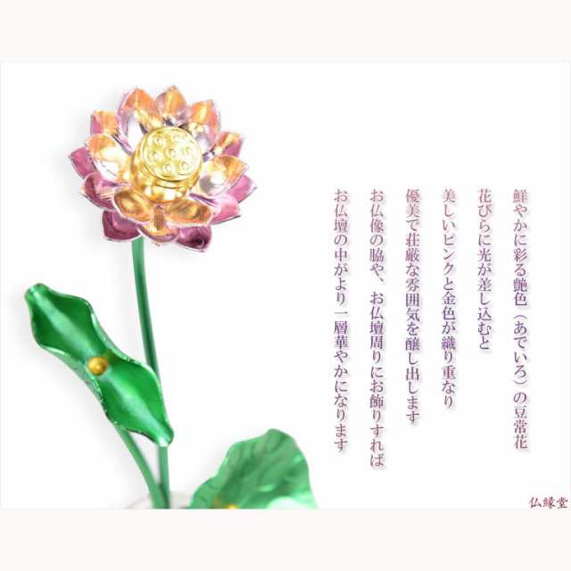 豆常花＋花立セット【艶色（あでいろ）咲れんげ：3本立2.5寸鍋長色