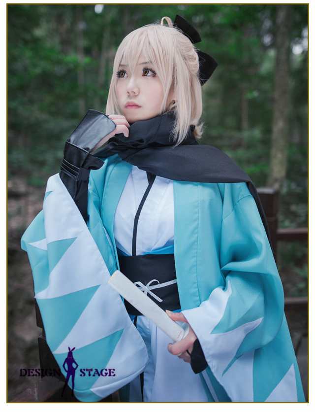 Fate Grand Order 沖田総司 桜セイバー 風 コスプレ 和服 コスチューム