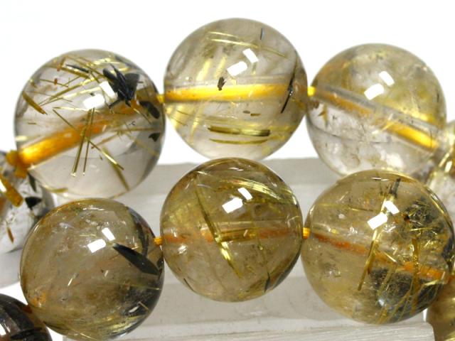 ☆高品質☆【天然石 ブレスレット】太陽タイチンルチルクォーツ (3A) (約11〜11.5mm) (ケース付) パワーストーン 母の日 ギフト_3