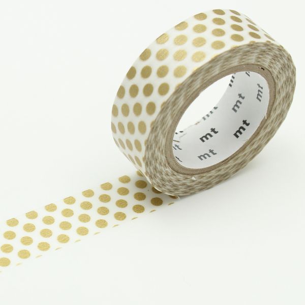 マスキングテープ ドット 金 15mm 10ｍ Mt01d365 カモ井 マステ Mt メール便okの通販はau Pay マーケット 城下文化堂