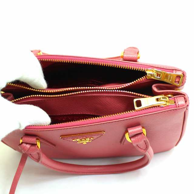 PRADA プラダ 2WAY トートバッグ ショルダーバッグ ストラップ レザー PEONIA ピンク BN2579 美品  レディースバッグ