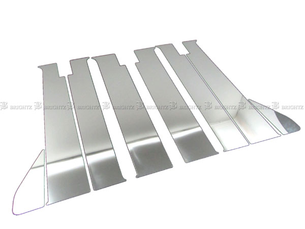 BRIGHTZ スクラムバン DG17V 超鏡面ステンレスメッキピラーパネル バイザー有用 8PC PIL−SIL−040の通販は 5,860円