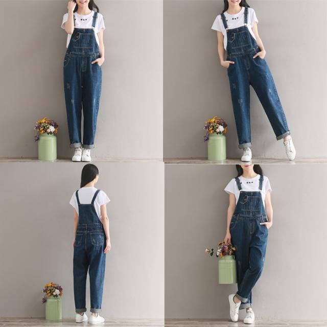 Xxl 即納 デニムサロペット オーバーオール 大きいサイズ ワイドパンツ ボトムス レディース つりズボン サロペット デニムパンツの通販はau Pay マーケット 中天商事