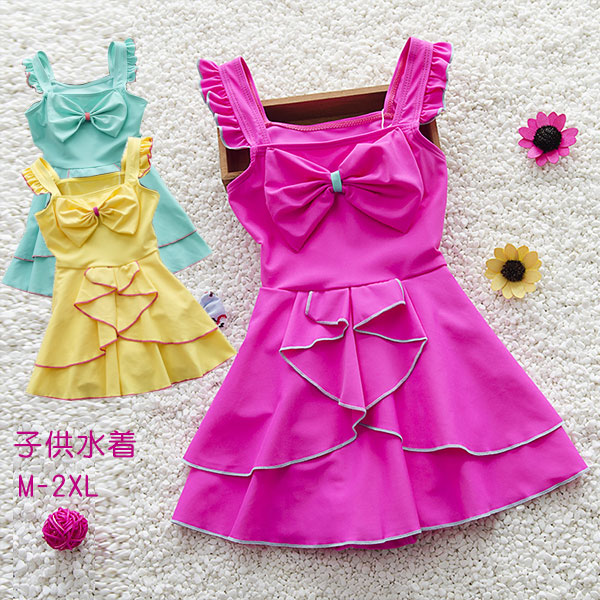女の子水着 フリルワンピース 可愛い 水着 水着子供 キッズ ビキニ スイミングウェア 大きなリボン 清新 3色展開の通販はau Pay マーケット Beautiful Shop