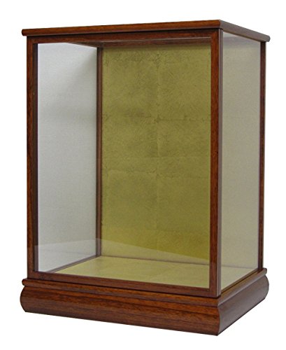 人形ケース 間口36×奥行27×高さ46cm（内寸） ガラスケース 木製 戸付タイプ ケヤキ塗り 旗多人形 市松人形 日本人形の通販は 12,790円