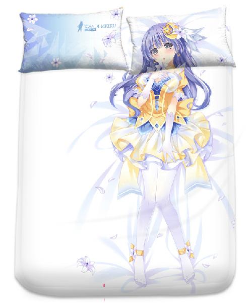 描き下ろし添い寝シーツ♪デート・ア・ライブ 誘宵 美九 イラスト シングル フィットタイプシーツ&ピローケースセット/アニメ/200x120cmの通販は 5,985円