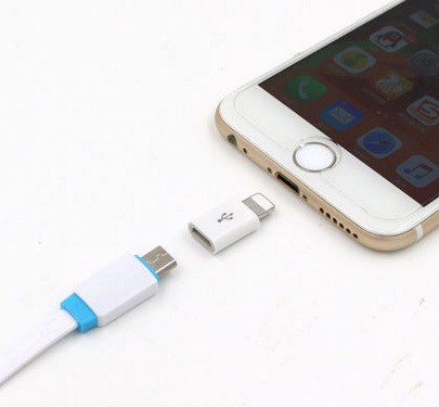 お試し Iphone5 6 7 8 充電器へ Micro Usb 変換アダプタ Micro Usb