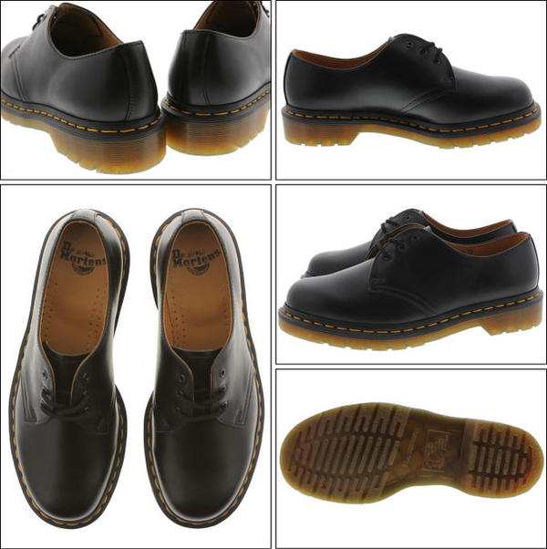 交換返品送料無料 ドクターマーチン Dr.Martens 1461 59 3EYE GIBSON SHOE ブラック 10085001 定番