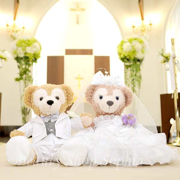 ダッフィー シェリーメイ ウエディング コスチューム スペシャルセット ウェルカムベア 結婚式 【オリジナル ハンドメイド】 送料無料【｜au PAY  マーケット