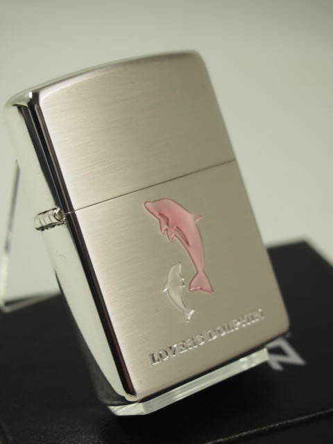 zippo☆ラヴァーズドルフィン☆シルバー＆ピンクエポ☆ジッポ ライター