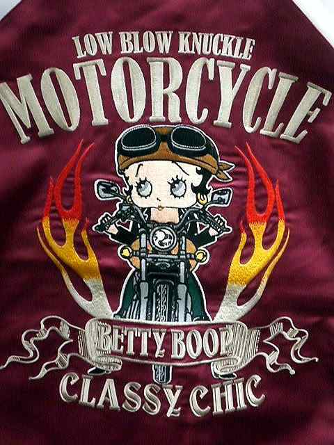 LOWBLOW KNUCKLE X BETTY BOOP M/C RIDE BOOP ベティーズバイク スカジャン｜au PAY マーケット