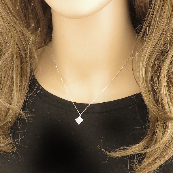 Pt900 ペンダント ネックレス 一粒石 ブラックダイア 約2.75mm ブラック ダイヤモンド プラチナ ネックレス 一粒 ダイヤモンド 大粒