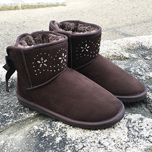 大きいサイズ バックリボンムートンブーツ ビジュー ムートン ショートブーツ リボン モカシン レディース 2 21 春新作の通販はau Pay マーケット Gramorous グラマラス