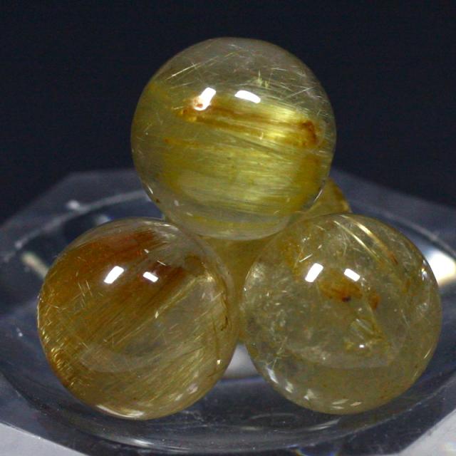 【天然石 丸ビーズ】ルチルクォーツ (5A) 12mm [1粒売り(バラ売り)] パワーストーン