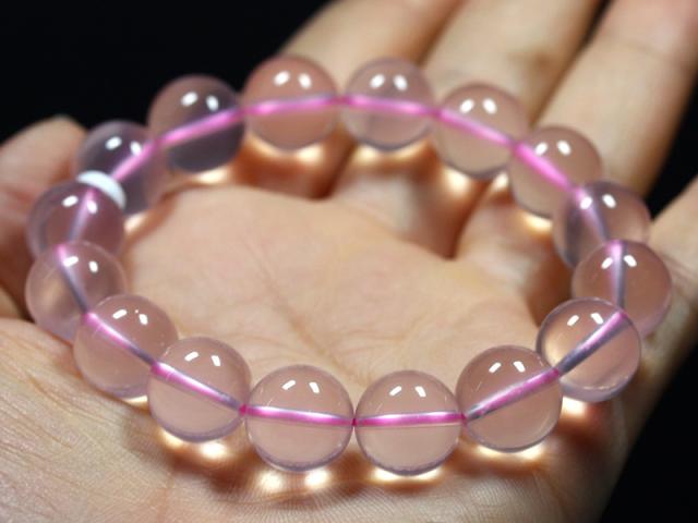☆高品質☆【天然石 ブレスレット】スターローズクォーツ (3A) (約12〜12.5mm) パワーストーン 母の日 ギフト_3