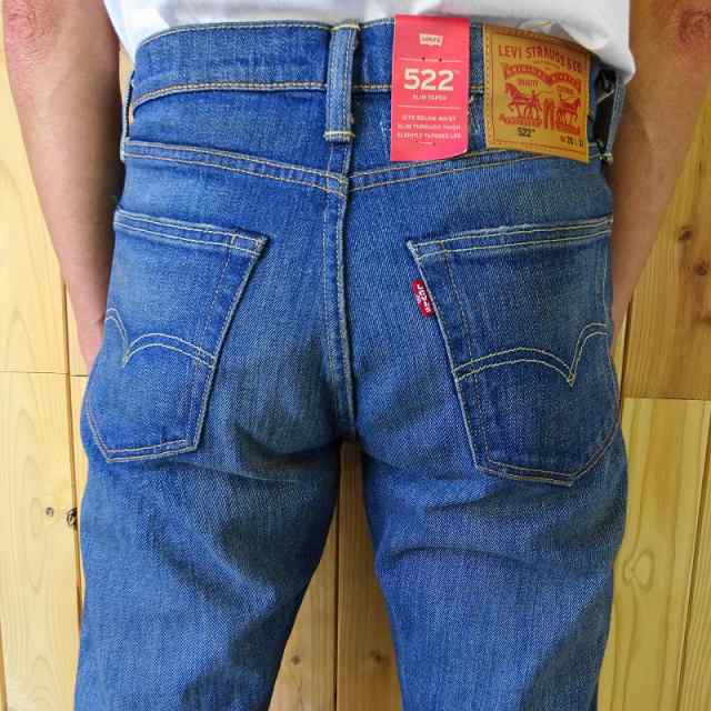 未使用品　Levi's リーバイス 522フィット スリムテーパード　ダメージ