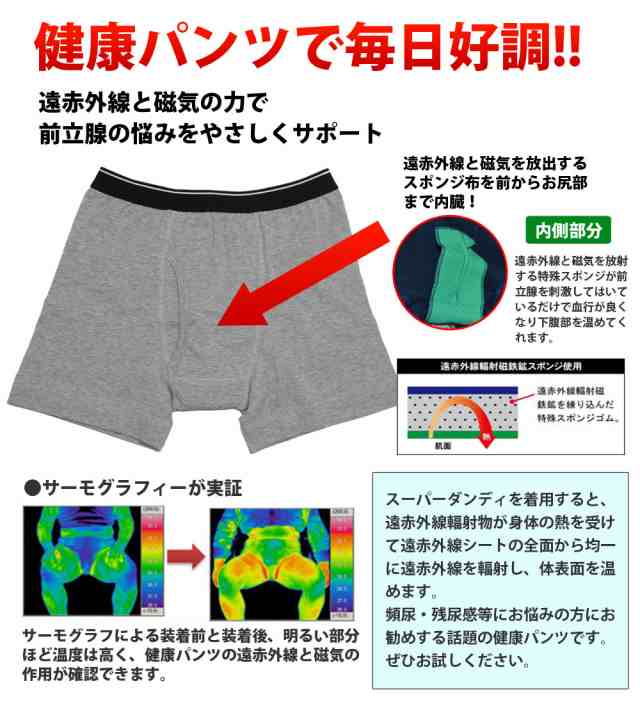 田口式健康パンツ スーパーダンディー （同色3枚セット）前立腺対策 
