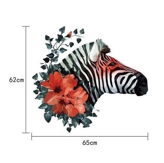 ウォールステッカー シマウマの頭と赤い花 壁シール お洒落な ゼブラ柄 縞馬 動物 内装 壁面をイメージチェンジ はり直せる デコシールの通販はau Pay マーケット 41ウォールステッカー