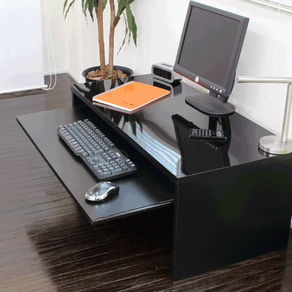 文机 パソコンデスク ローデスク ロータイプ 鏡面 90cm幅 ライドテーブル 木製 おしゃれ シンプル ブラック 日本製の通販はau Pay マーケット 私の家具屋さん