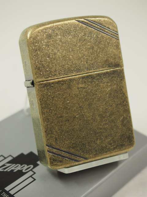 ジッポーZippo 1941 レプリカ・ダイヤゴナルライン ブラスバレル 古美