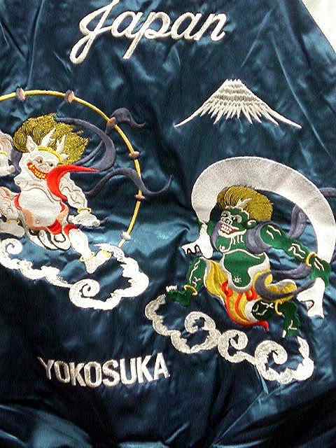 スカジャン 風神雷神 日本製本格刺繍のスカジャン - スカジャン