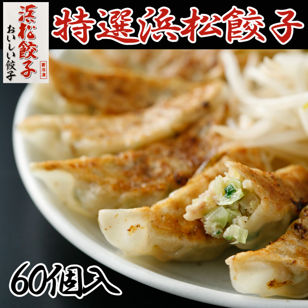 特選はままつ餃子60個入り(お中元夏ギフト,餃子の街浜松,浜松餃子,のしOK.,ご当地グルメ,リピーターグルメ静岡浜松餃子)