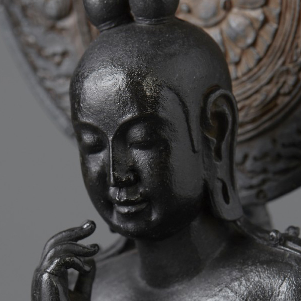 仏像「菩薩半跏像」 (送料無料 卓上ミニ仏像 仏像フィギュア 手のひらサイズ ミニ仏像 ポリストーン TanaCocoro 掌)_2