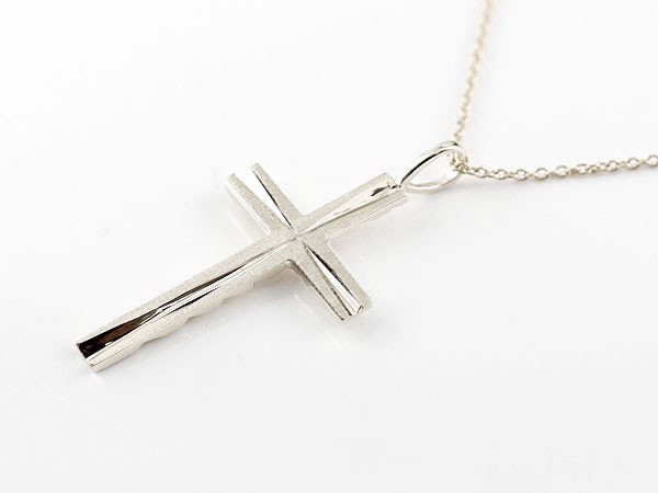 メンズ ハワイアン クロス ネックレス プラチナ ペンダント 十字架 ミル打ちデザイン チェーン 人気 男性 男性用 シンプル 送料無料の通販はau Wowma ジュエリー工房アトラス
