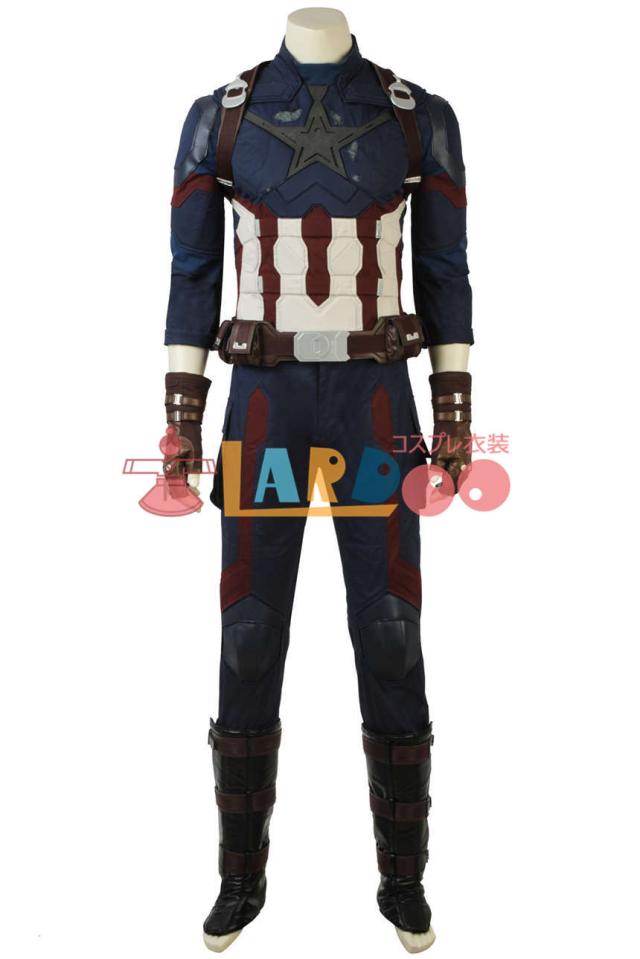 戦損版 アベンジャーズ/インフィニティ・ウォー キャプテン・アメリカ スティーブ・ロジャース コスプレ衣装 キャラクター仮装[4078A] 戦損版 アベンジャーズ/インフィニティ・ウォー キャプテン・アメリカ