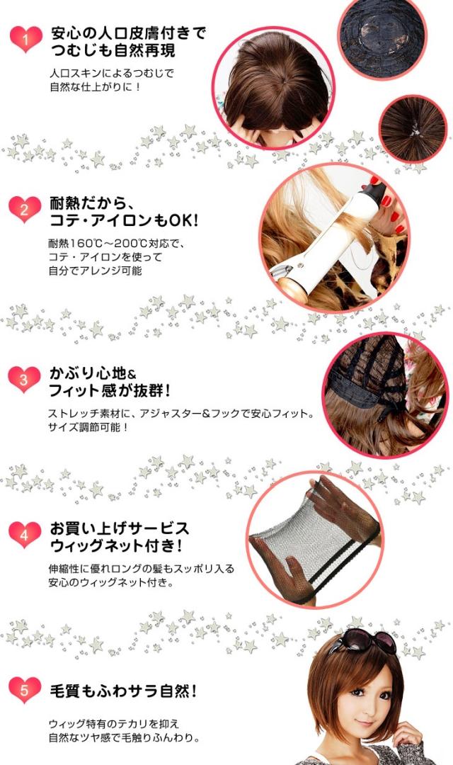数量限定セール 即日発送 送料無料ショート ボブ 自然な斜め前髪 耐熱 小顔 フルウィッグ ウイッグ ネット付き 040 の通販はau Pay マーケット ウィッグ通販ピンキー リファイン