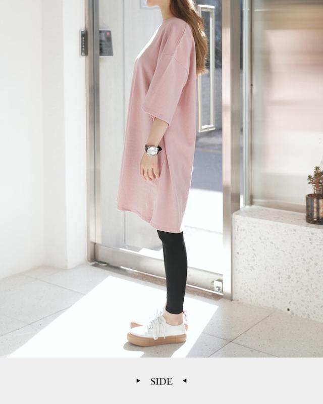 ロングtシャツワンピース 半袖 Tシャツワンピース ゆったり体型カバー ドロップショルダー かわいい 綿tシャツワンピ M L Xlの通販はau Pay マーケット ヨシコ商事