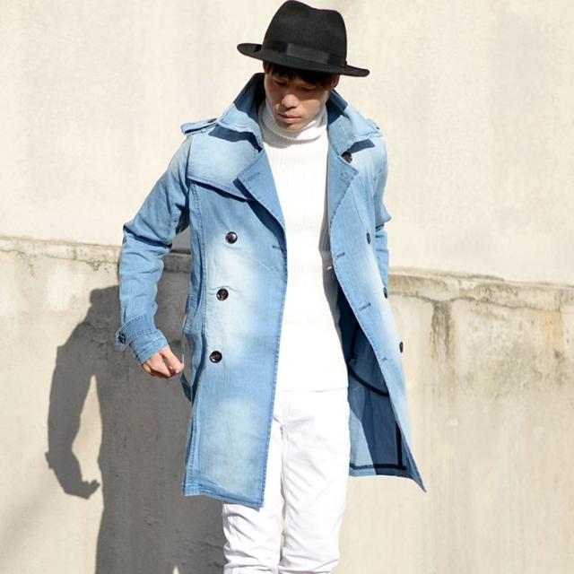 送料無料 Rumsoda メンズコート トレンチ デニムコート デニムトレンチ ストレッチデニム ロングコート 襟ワイヤー アウターキレイメの通販はau Pay マーケット 株式会社スプースベイスン