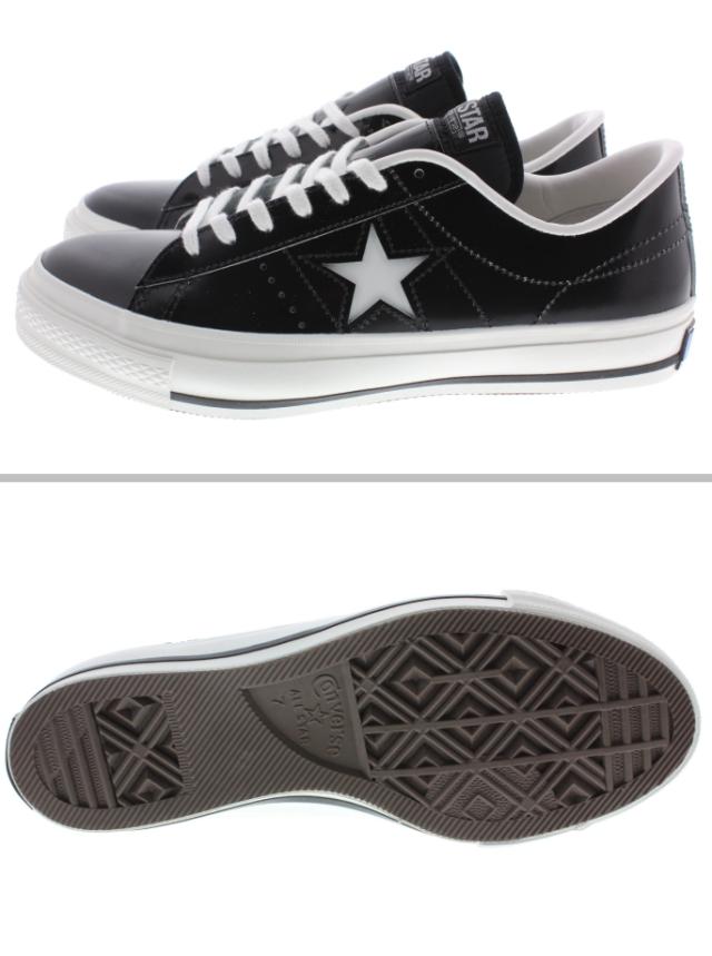交換送料片道無料 日本製 コンバース スニーカー ワンスター ジャパン CONVERSE ONE STAR J ブラック/ホワイト 定番_2