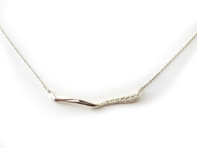 天然ダイヤモンドラインネックレス・10金イエローゴールド42.5ｃｍネックレス【ギフトラッピング済み】【4月誕生石ダイヤ】の通販は