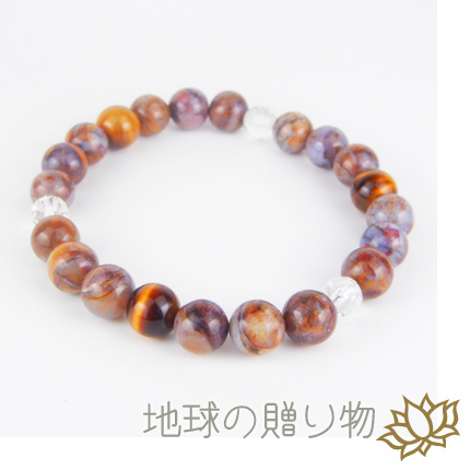 夢の実現に向け導きトラブルを回避◆ピーターサイト&タイガーアイ8ｍｍブレスレットの通販は 6,224円