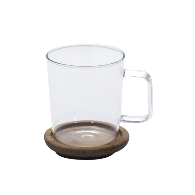 耐熱ガラス ガラスマグ Sサイズ ショート 耐熱カップ マグカップ 蓋付き 木蓋 コップ ドリンク コーヒーカップ コースター スーの通販はau Pay マーケット Canderry House