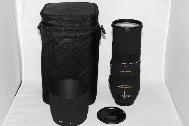 【中古　保証付 送料無料】SIGMA APO 150-500mm F5-6.3 DG OS HSM キヤノン用