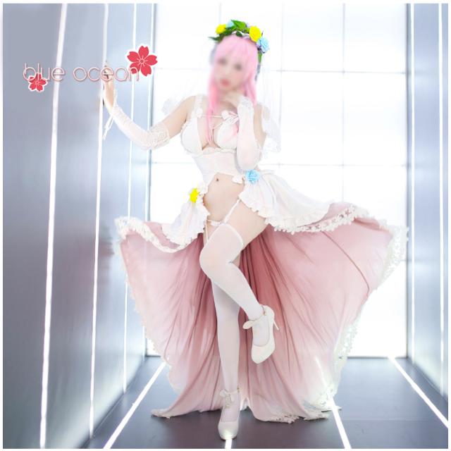 そにアニ -SUPER SONICO THE ANIMATION- すーぱー そに子 十周年記念 ウェディング 風 コスプレ衣装 cos cosplay_1