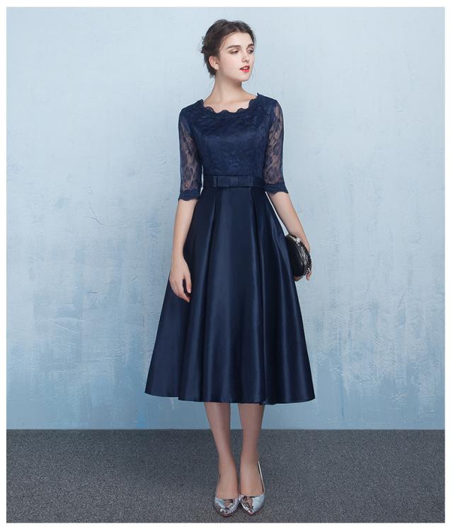 パーティードレス 膝丈 結婚式ワンピース レース ミモレ丈 二次会 フォーマルドレス 代30代 卒業式 披露宴 お呼ばれドレス 同窓会 激安の通販はau Pay マーケット レディース ファッション なゆた